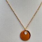 Collier Gravure Petit strass
